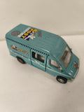 Ancienne voiture miniature POST SERVICE bleue rétro, jouet collection vintage