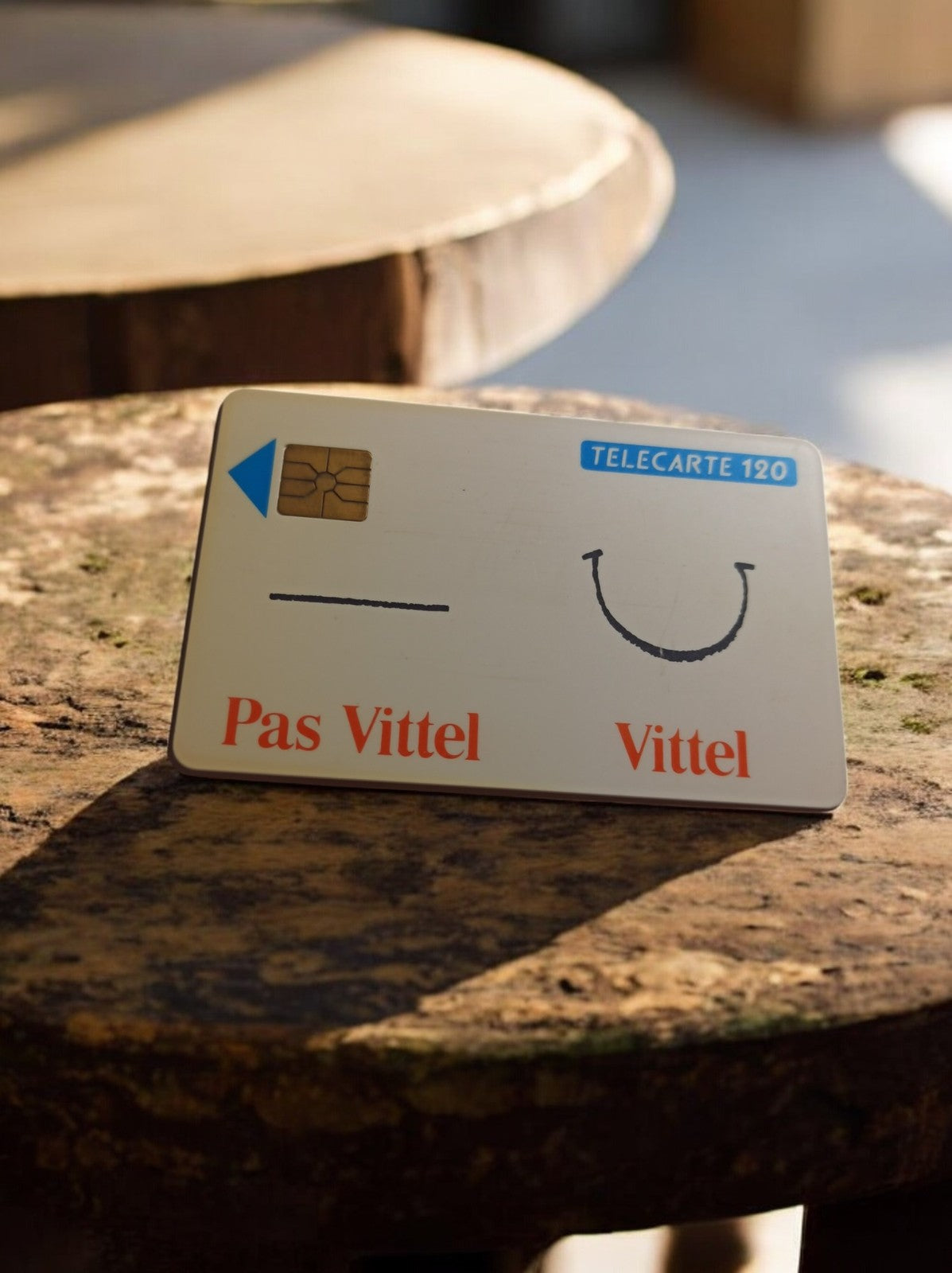 Carte téléphonique Vittel vintage - Télécarte 120 rétro pub années 90