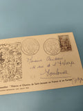 Ancienne enveloppe philatélie Exposition Compostellane 1965 Paris timbre illustr