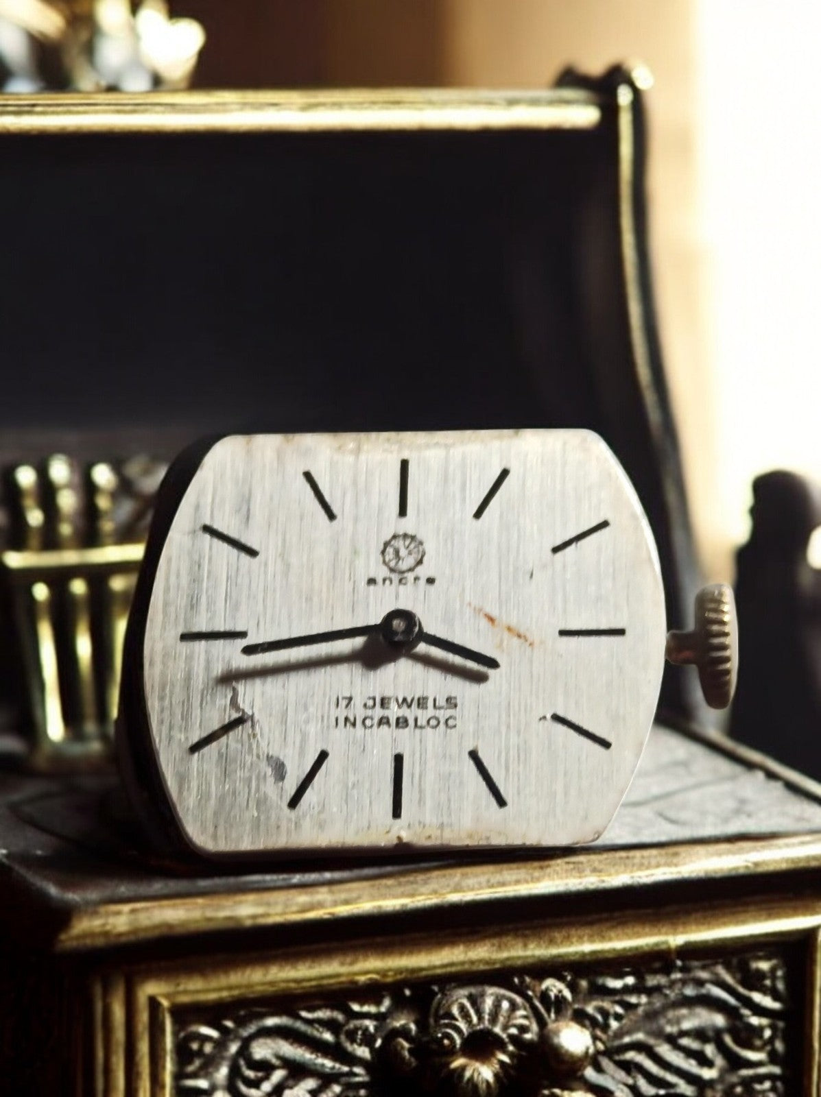Mouvement de montre mécanique Ancre vintage 17 jewels Incabloc pour pièces