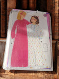 Patron couture vintage enfant, robe de nuit fille, ancien motif années 70