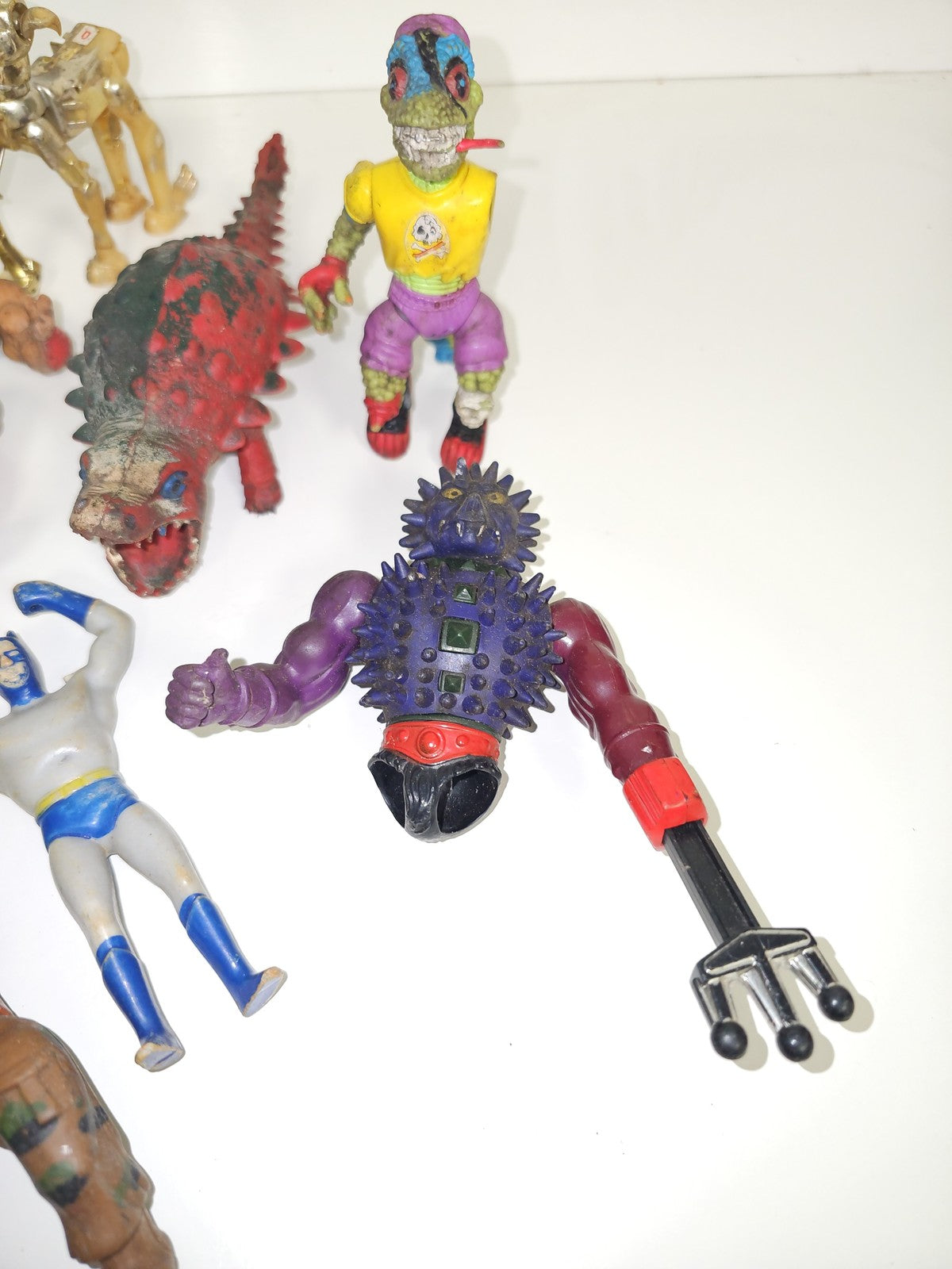 Lot figurines vintage MOTU, Tortues Ninja et autres, anciens jouets vrac collect