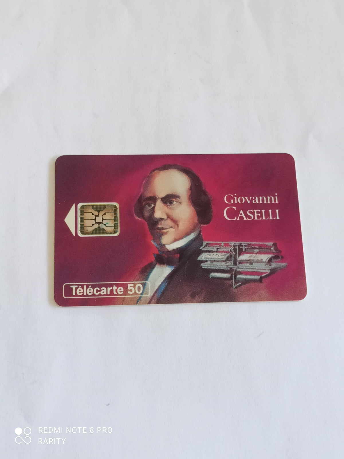 Carte téléphonique vintage 50 unités Giovanni Caselli Les Grands Inventeurs