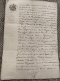 Ancien document manuscrit XIXe sceaux Justice France papier timbré