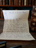 Lettre manuscrite ancienne Monastère du Rosaire Marseille 1940s écriture vintage