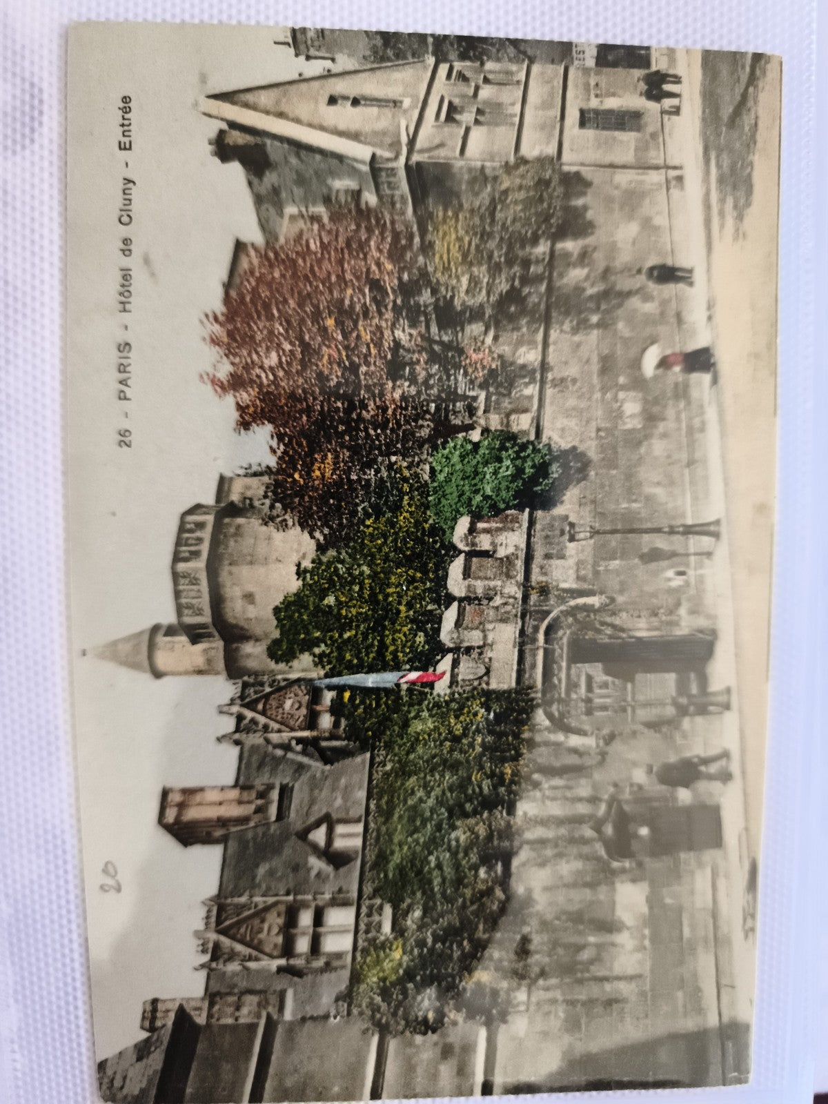 Carte postale CPA Paris Hôtel de Cluny Entrée colorisée