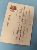 Carte postale ancienne France 1940 philatélie, timbre oblitéré, écrite, vintage