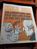Journal Charlie Hebdo ancien 1978 satire politique couverture frite rétro vintag