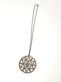 Vintage antique Fatima hand pendant necklace large size retro jewelry collect