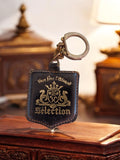 Porte-clés publicitaire Vin d’Alsace vintage noir or Sélection rétro