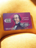 Télécarte 50 unités Giovanni Caselli vintage carte téléphonique rare puce