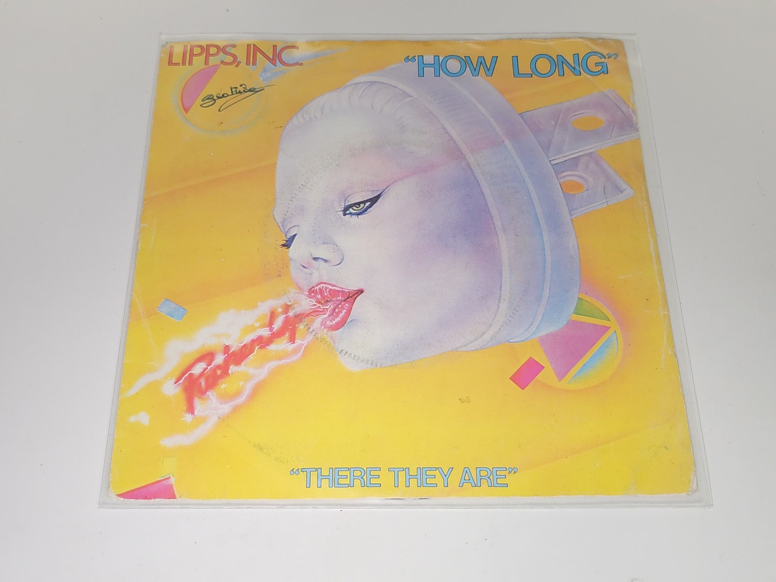 Vinyle 45 tours rétro Lipps Inc ancien, disque vintage collection très bon état