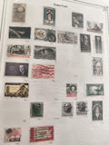 Lot anciens timbres USA oblitérés années 50-60 philatélie vintage États-Unis