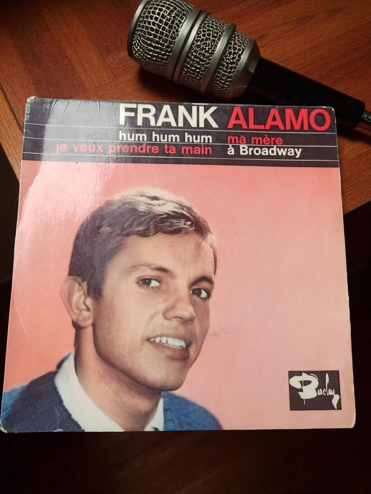 Vinyle 45 tours Frank Alamo vintage Barclay pochette photo rétro années 60