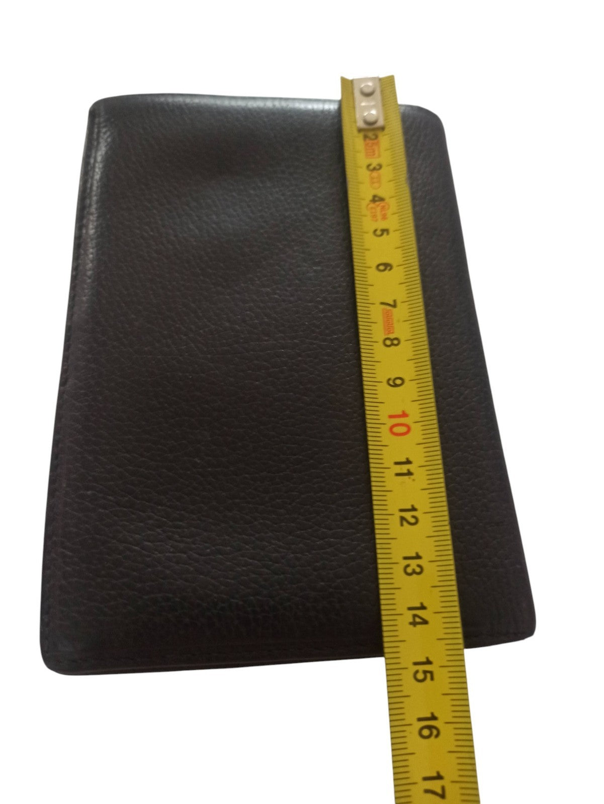 Portefeuille vintage cuir noir EUROLINE rétro, porte-cartes ancien