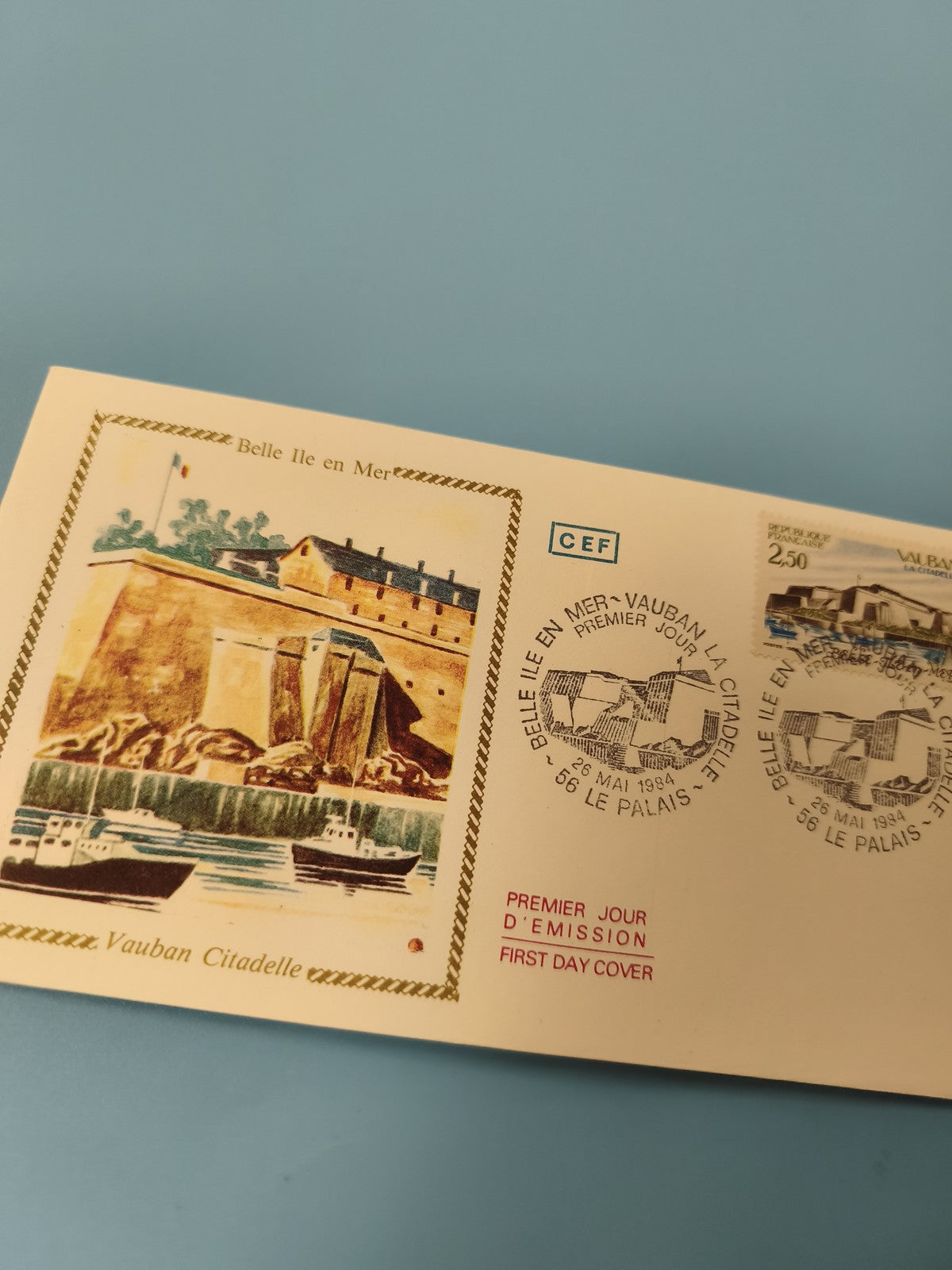 Enveloppe FDC Belle Île en Mer Vauban Citadelle premier jour émission 1984