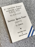 Carte service après-vente Ets Savon Frères Marseille entretien dépannage