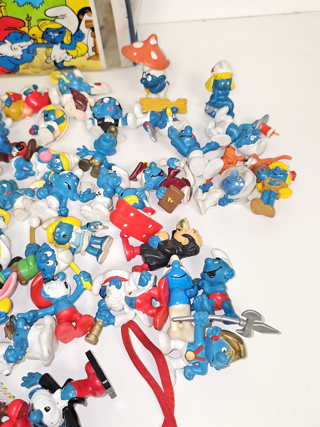 Gros lot figurines Schtroumpfs vintage anciennes, collection rétro rare occasion