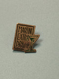 Vintage pin's Martini Extra Dry ancien cocktail rétro bar collection