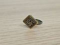 Ancien bouton de manchette orphelin vintage émaillé, accessoire rétro collection