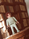 Figurine Playmobil vintage années 70 personnage rétro ancien cheveux marron