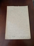Lettre manuscrite ancienne 1939-1945 guerre, papier quadrillé, écriture crayon
