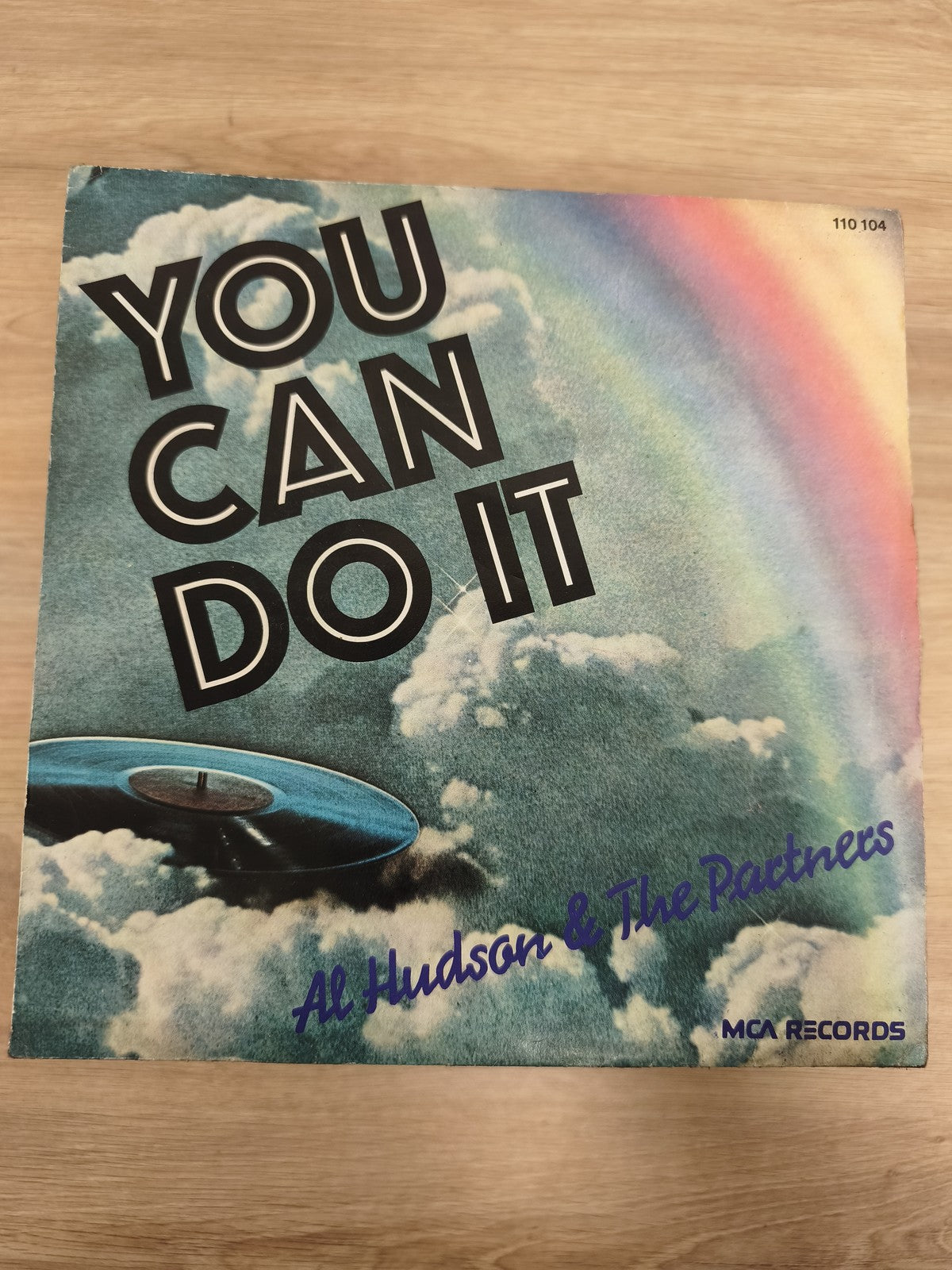 Vinyle 45T Al Hudson & The Partners You Can Do It pochette nuages arc-en-ciel