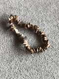 Bracelet pierres naturelles éclats irréguliers beige marron, bijou fantaisie min