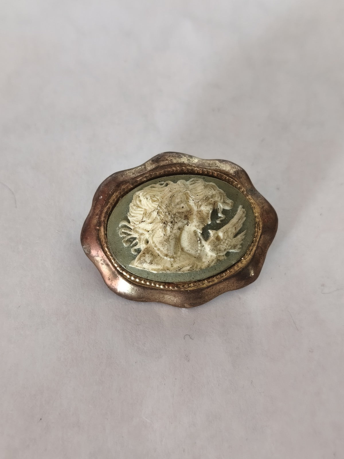 Antique vintage retro cameo brooch collectible jewelry women accessory decorat