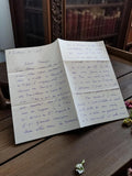 Lettre manuscrite 1918 correspondance intime mémoire guerre écriture bleue