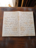 Lettre manuscrite ancienne émouvante fils à mère vintage papier tacheté
