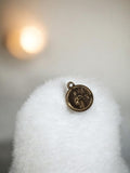 Médaille religieuse ancienne ronde aspect bronze vintage dévotion rétro
