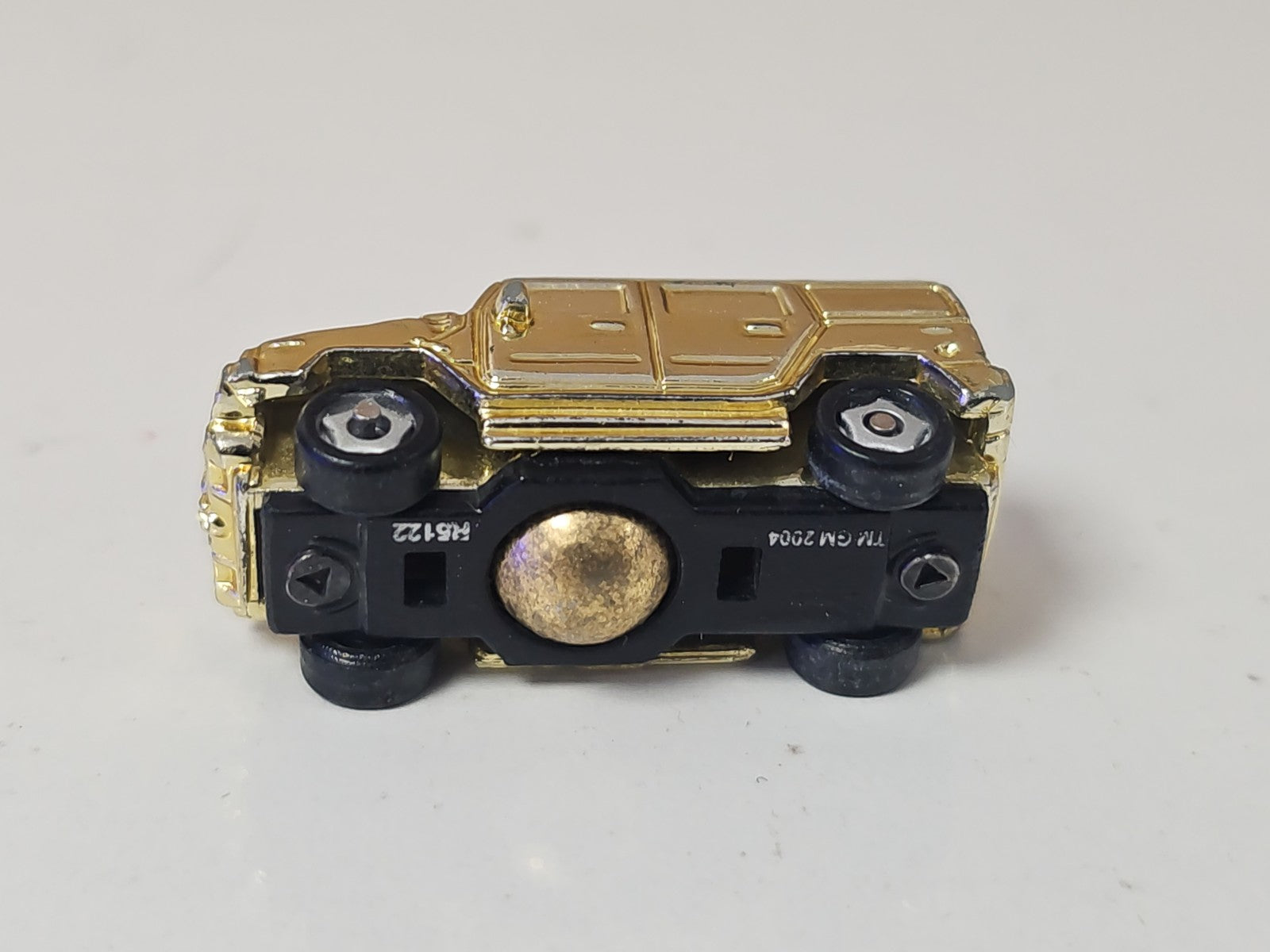 Miniature Hummer dorée Playmates 2004, voiture jouet métal roulant Play Mates