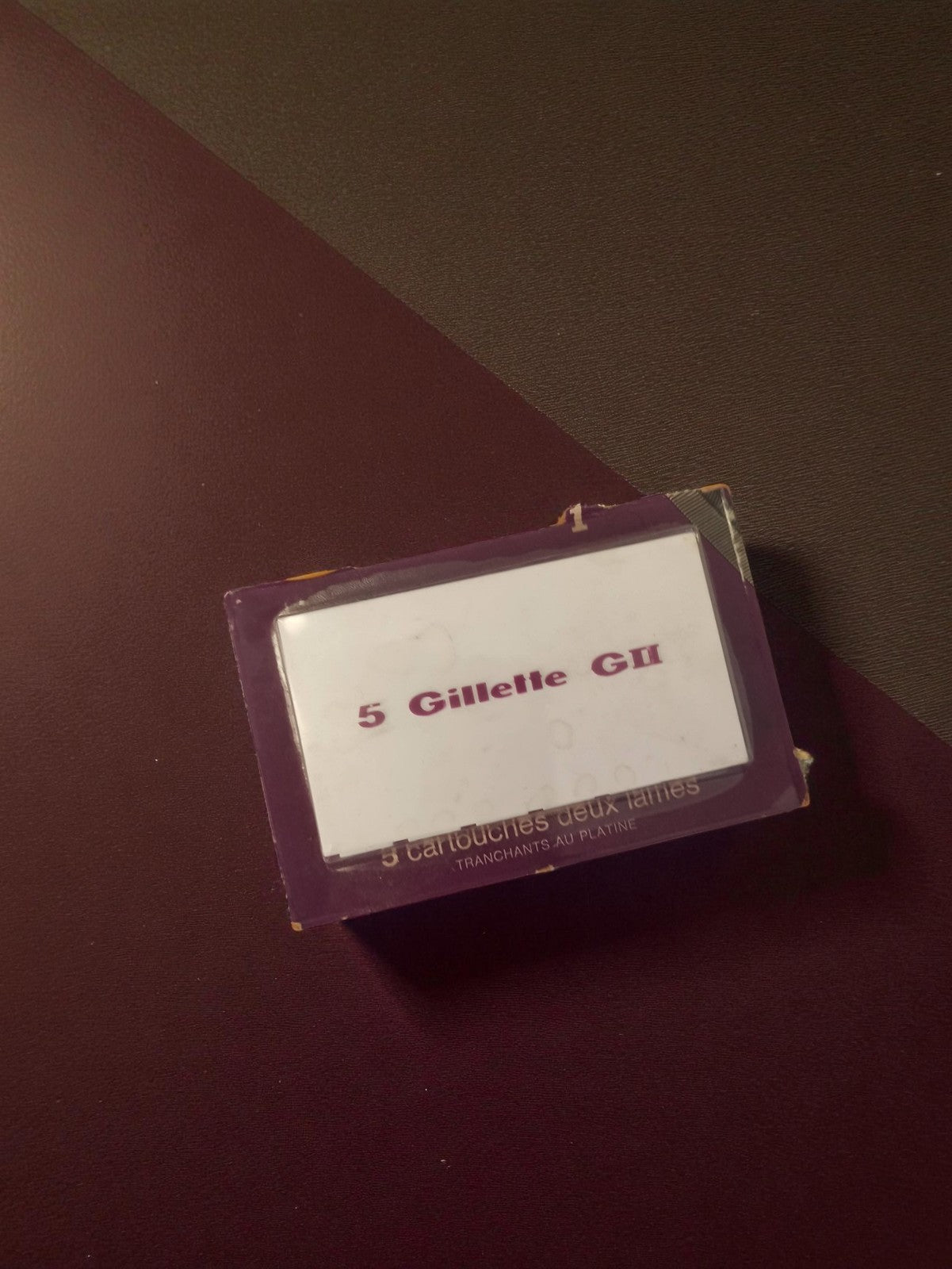 Lames de rasoir vintage Gillette GII neuves années 60, cartouches platine
