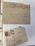 Lot anciennes enveloppes philatélie Savoie timbres rouges oblitérés collection