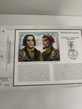 Feuillet philatélique CEF 1685-1985 Accueil des Huguenots timbre illustré