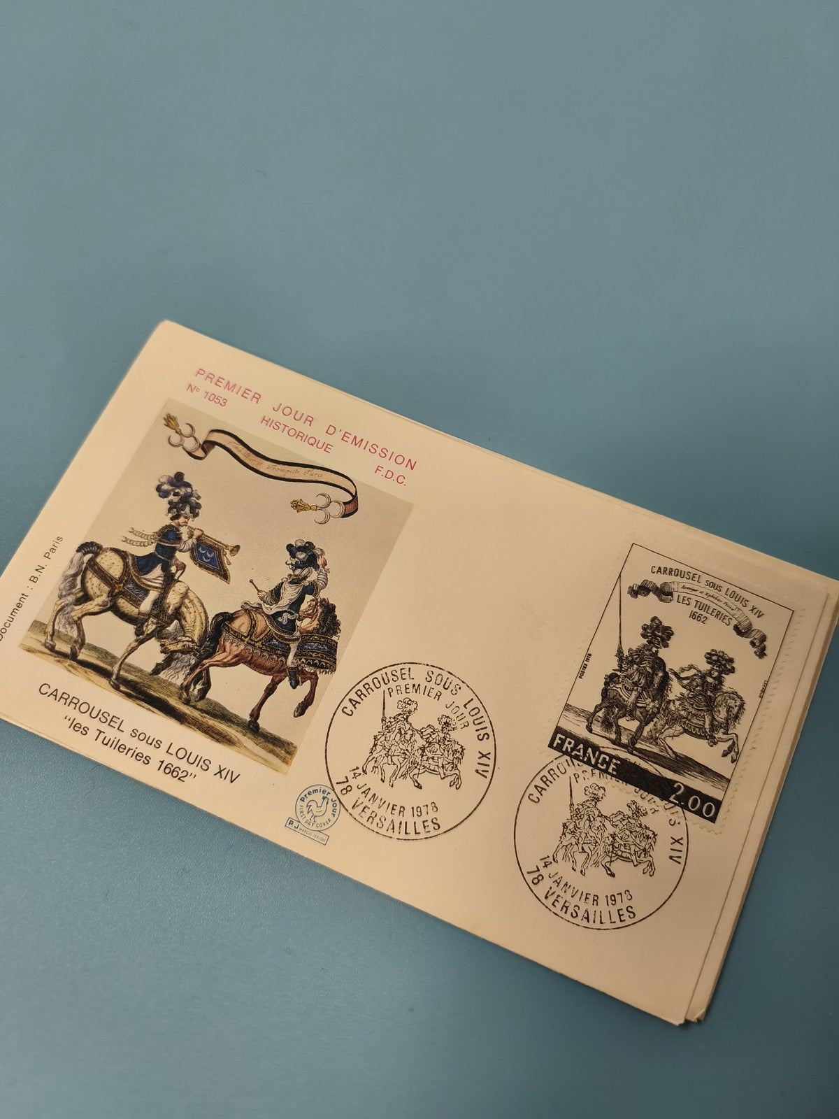 Enveloppe FDC Premier Jour d?Émission Carrousel Louis XIV 1973 Versailles