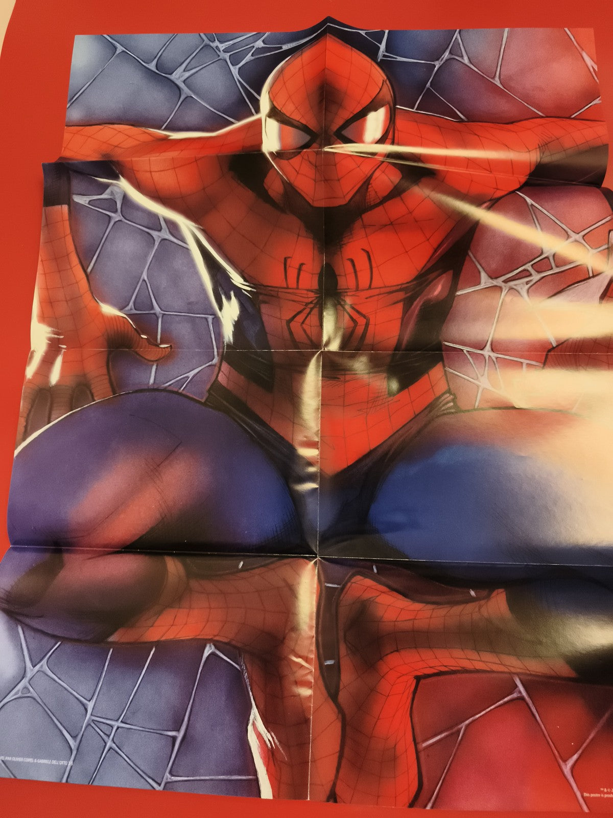 Poster Spider-Man officiel, illustration super-héros, couleurs vives, Marvel Com