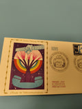 Enveloppe Premier Jour FDC Télécommunications CEF 1984 illustration satellite