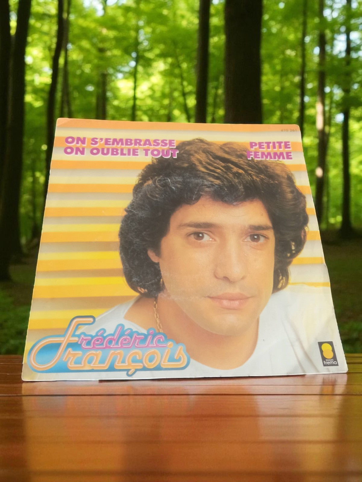 Vinyle 45 tours Frédéric François vintage On s’embrasse On oublie tout rétro