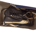 Baskets Puma vintage rétro noires blanches, sneakers de collection d?occasion