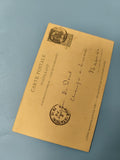 Ancienne carte postale France fin XIXe, timbre oblitéré, philatélie rare