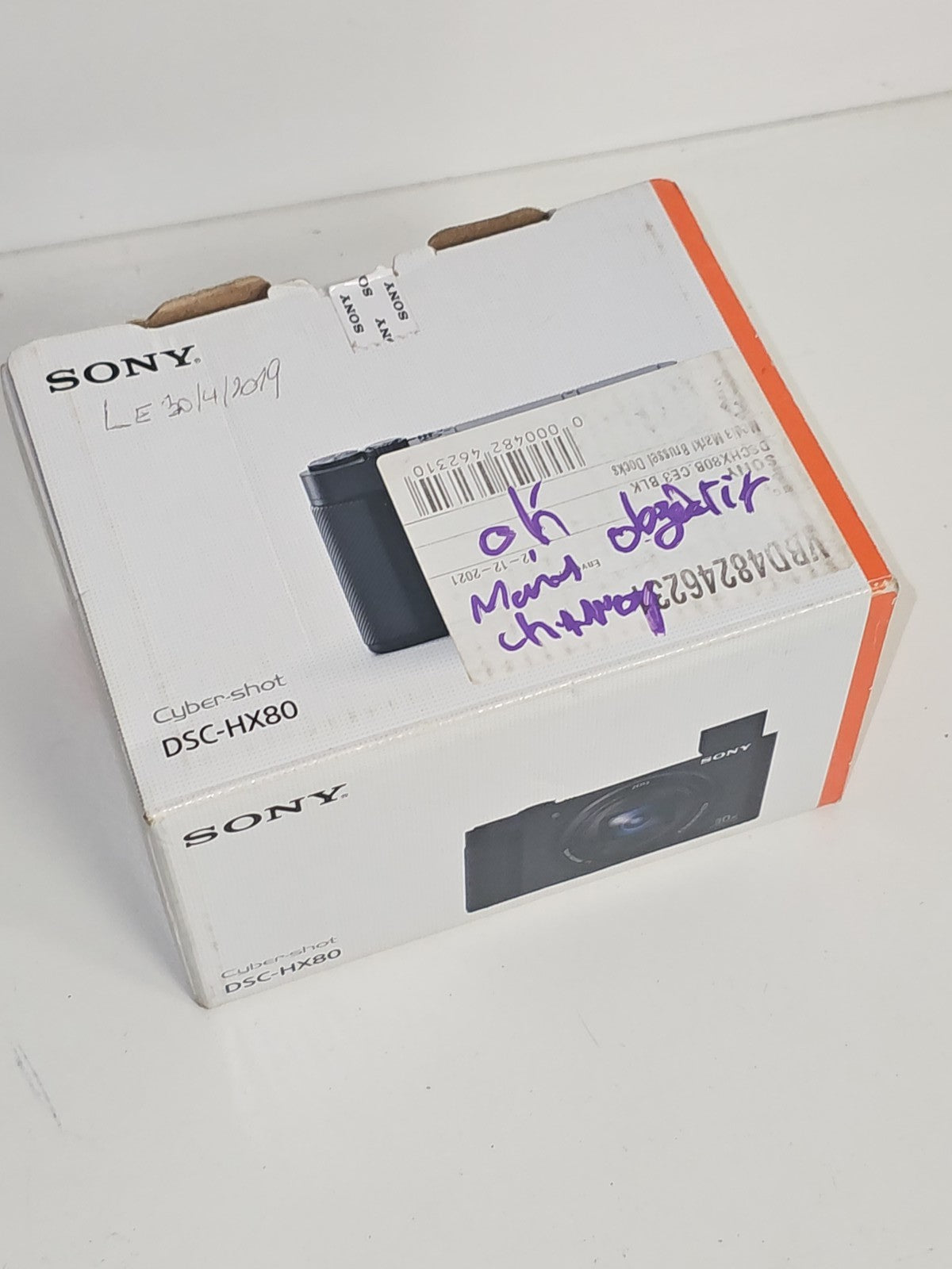 Boîte vide d'origine Sony pour appareil photo Cyber-shot DSC-HX80, emballage seu