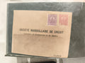 Lettre ancienne Société Marseillaise de Crédit Tunis affranchissement timbres