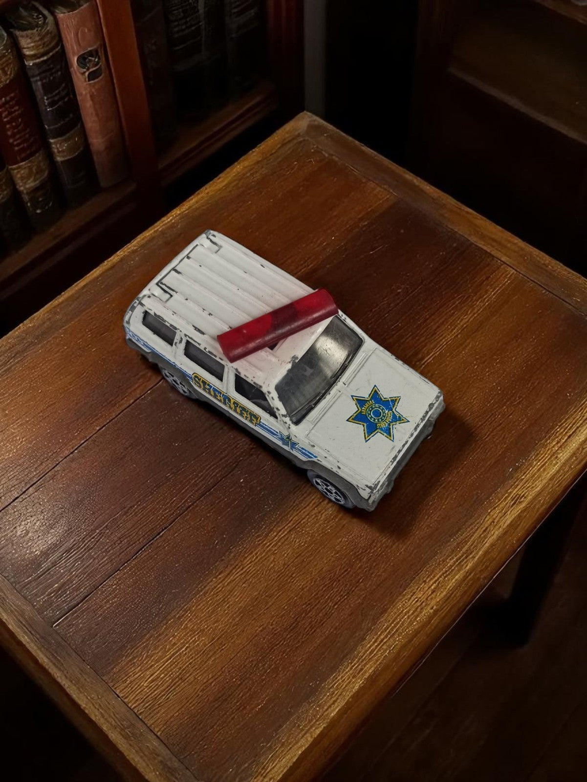 Voiture Sheriff Majorette vintage ? miniature police rétro, blanc/bleu ancien