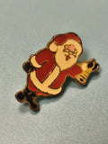 Vintage pin's Père Noël émaillé rouge blanc, collection Noël déco rétro