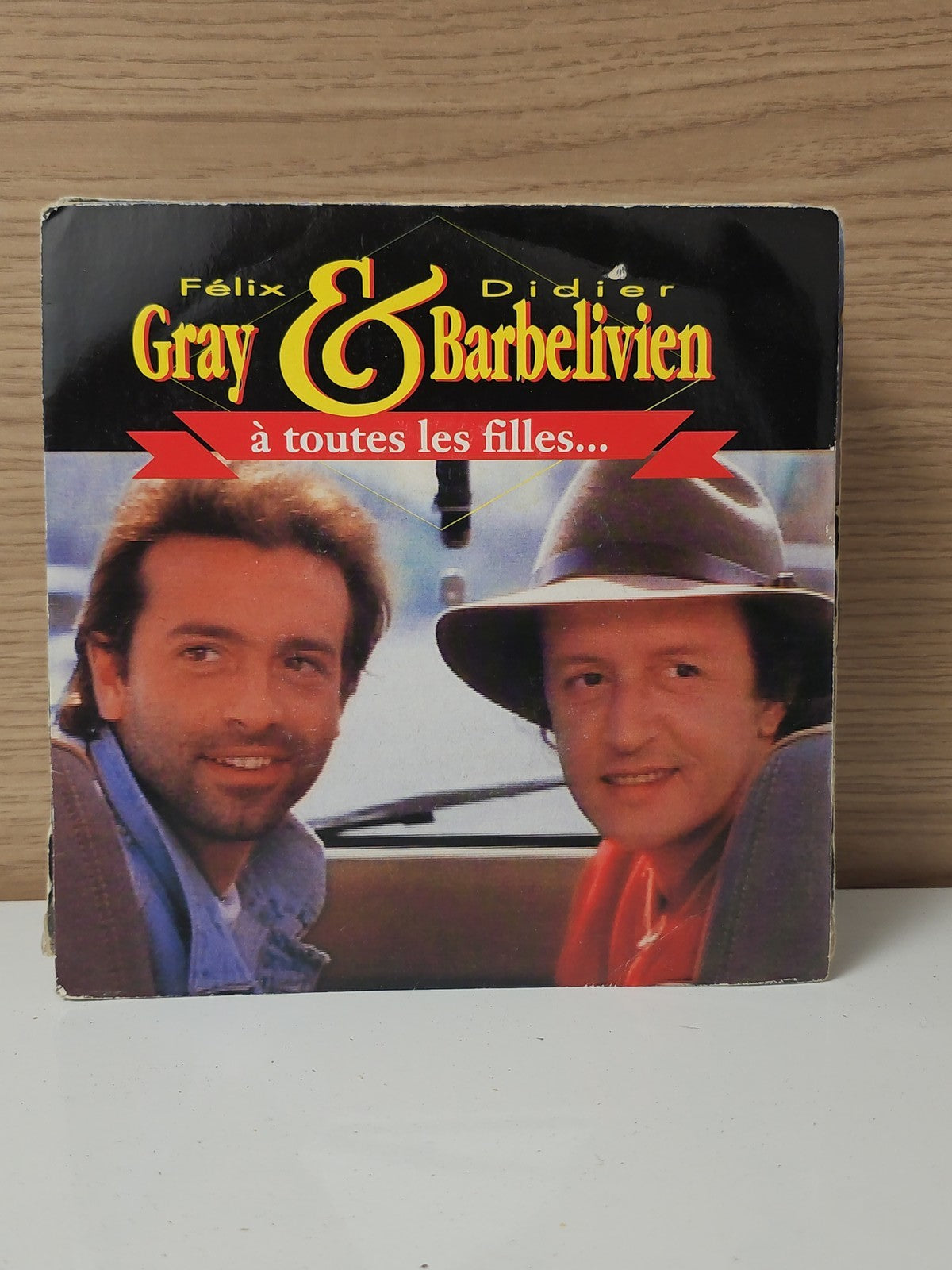 Vintage 45 rpm Barbelivien old vinyl record collector retro French song