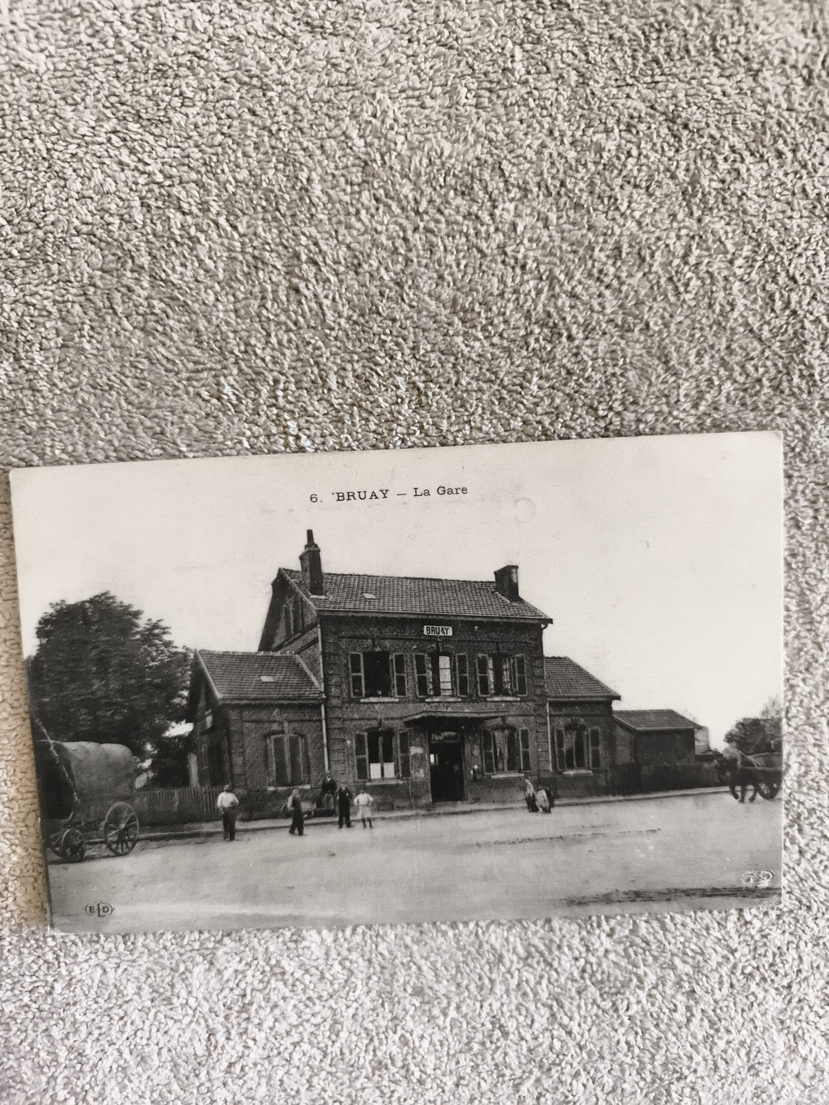 CPA Bruay La Gare carte postale ancienne photo gare train France