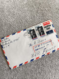 Lettre avion USA France 1965 affranchie 3 timbres Stevenson Salvation Army phila