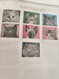 Timbres anciens Paraguay chats série féline vintage philatélie lot animaux
